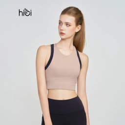 Thumbnail Áo tập yoga gym croptop Hibi Sports CR805, kèm mút ngực, phù hợp chơi pickleball tennis 2