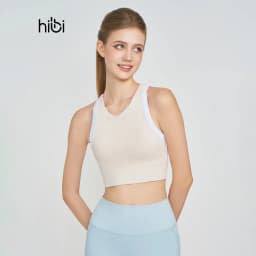 Thumbnail Áo tập yoga gym croptop Hibi Sports CR805, kèm mút ngực, phù hợp chơi pickleball tennis 3