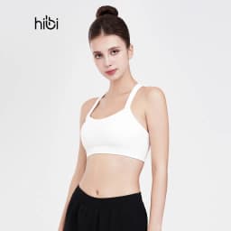 Thumbnail Áo tập Yoga Gym dây phối trắng BA507 Hibi Sports - Kèm mút 3