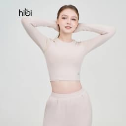 Thumbnail Áo Tập Yoga Gym Hibi Sports CR832 Kiểu Tay Dài Cổ Tròn, Kèm Mút Ngực 3