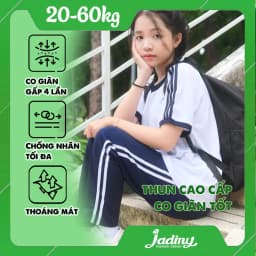 Thumbnail Áo thể dục học sinh cao cấp cổ tròn Jadiny TDP029 1