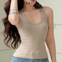 Thumbnail Áo thun ba lỗ KAYLIN Basic khoét cổ form ôm chất vải thun co giản thoải mái mát mẻ - N2006 3