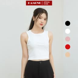Thumbnail Áo thun ba lỗ nữ KAMONG kiểu dáng croptop A144 1