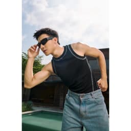 Thumbnail Áo Thun Ba Lỗ Tank Top Nam Bo Cổ Tròn Đánh Bông Cotton Tăm Gân Tôn Dáng Thương Hiệu Mr Twins 4