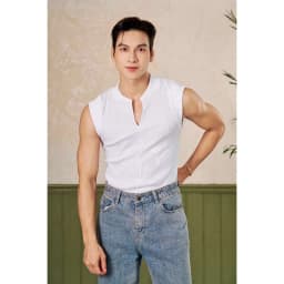 Thumbnail Áo Thun Ba Lỗ Tank Top Nam Cổ Bomber Nhiều Màu Cotton Gân Form Body Thương Hiệu Mr Twins 2