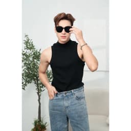 Thumbnail Áo Thun Ba Lỗ Tanktop Cổ Lọ Form Body Thun Tăm Gân Cao Cấp Thương Hiệu Mr Twins - BLCS 3