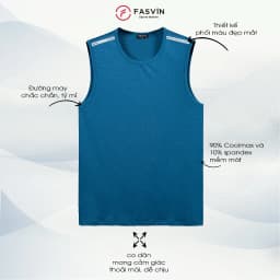 Thumbnail Áo Thun Ba Lỗ Thể Thao Nam Fasvin SN24630.HN Vải COOLMAX Co Giãn Mềm Mát Thoải Mái Vận Động 2