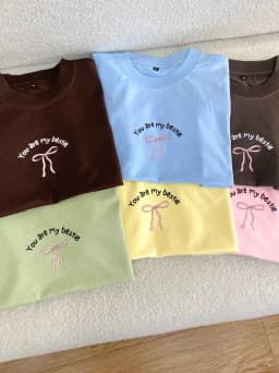 Thumbnail Áo thun baby tee nơ nhiều màu cổ tròn tay ngắn TiQi Jeans A67 3