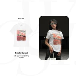 Thumbnail Áo Thun Baby Tee Nữ 100% Cotton Oh Wonder Studio Estate Sunset Classic Fit 1
