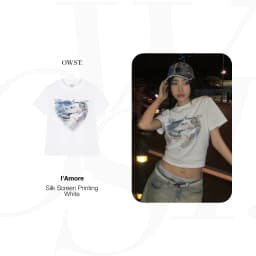 Thumbnail Áo Thun Baby Tee Nữ 100% Cotton Oh Wonder Studio l'Amore Classic Fit Tee 1
