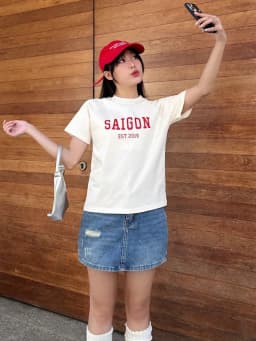 Thumbnail Áo thun baby tee Saigon vải cotton TiQi Jeans A65 1