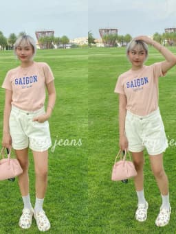 Thumbnail Áo thun baby tee Saigon vải cotton TiQi Jeans A65 3