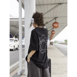 Thumbnail Áo Thun Basic Đơn Giản Đen Brand TSUN Chính Hãng Big Woo Logo, UNISEX, Chi tiết Thêu, In Lụa, Oversize Bigsize 4