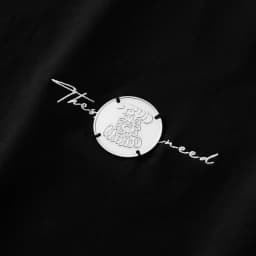 Thumbnail Áo Thun Basic Đơn Giản Đen Tag Logo Kim Loại - Brand TSUN Chính Hãng - Metal Woo Logo Black - Unisex 2
