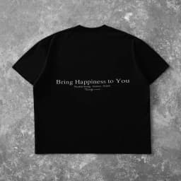 Thumbnail Áo Thun Basic Đơn Giản Đen Tag Logo Kim Loại - Brand TSUN Chính Hãng - Metal Woo Logo Black - Unisex 3