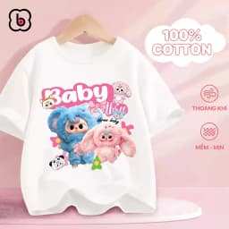 Thumbnail Áo thun bé gái BabyloveGO áo phông ngắn tay mùa hè in hình Baby Three dễ thương siêu Hot cho bé 10-45kg 3