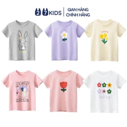 Thumbnail Áo thun bé gái ngắn tay 27Kids 27Home Tshirt cộc nữ vải Cotton cho trẻ từ 2-10 tuổi GSTS2 1