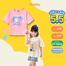 Thumbnail Áo thun bé gái Rabity ngắn tay cotton hình sticth 92257 1