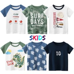 Thumbnail Áo thun bé trai cộc tay mùa hè hàn quốc chất cotton cho trẻ em 2 đến 8 tuổi SKIDS 1
