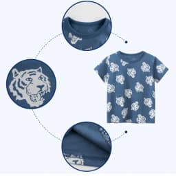 Thumbnail Áo thun bé trai cộc tay mùa hè hàn quốc chất cotton cho trẻ em 2 đến 8 tuổi SKIDS 2