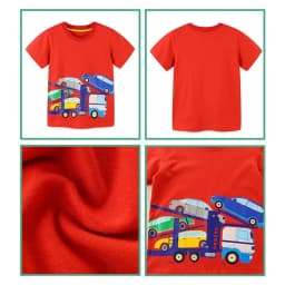 Thumbnail Áo thun bé trai cộc tay SKIDS áo phông cho bé ngắn tay cho trẻ em 2 đến 8 tuổi 3