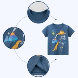 Thumbnail Áo thun bé trai hàn quốc cộc tay mùa hè phông cotton thời trang trẻ em 2 đến 8 tuổi SKIDS 3