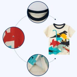 Thumbnail Áo thun bé trai hàn quốc cộc tay mùa hè phông cotton thời trang trẻ em 2 đến 8 tuổi SKIDS 4
