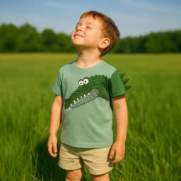 Thumbnail Áo thun bé trai ngắn tay 27Kids cộc nam vải cotton cho trẻ từ 2-10 tuổi BSTS3 2