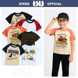 Thumbnail Áo thun bé trai ngắn tay 27Kids Tshirt cộc nam vải Cotton cho trẻ từ 2-10 tuổi BSTS2 1