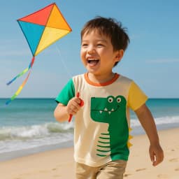 Thumbnail Áo thun bé trai ngắn tay 27Kids Tshirt cộc nam vải Cotton cho trẻ từ 2-10 tuổi BSTS4 2