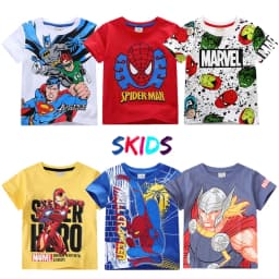 Thumbnail Áo thun bé trai người nhện SKIDS áo cộc tay cho trẻ em chất cotton họa tiết siêu nhân anh hùng 1