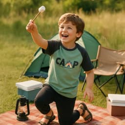 Thumbnail Áo thun bé trai size đại phong cách ngắn tay 27Kids AKL vải cotton 180g cho trẻ từ 4-14  tuổi BSTS1 2