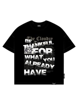 Thumbnail Áo thun boxy nam local brand Cloudzy unisex phông tay lỡ nữ cotton phối màu form rộng boxy THANKFUL 3