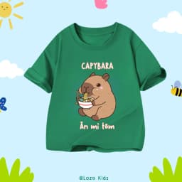 Thumbnail Áo thun Capybara mẫu mới 2025 cho bé trai và bé gái - Áo phông trẻ em Loza Kids- AT2784 3