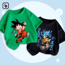 Thumbnail Áo thun cho bé trai BabyloveGO áo phông cộc tay cho bé chất thun cotton mềm mịn in hình anime Dragon Ball 4