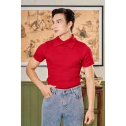 Thumbnail Áo Thun Cổ Cao Phối Kiểu Nam Tay Ngắn Form Body Thun Gân Cao Cấp Thương Hiệu Mr Twins 3