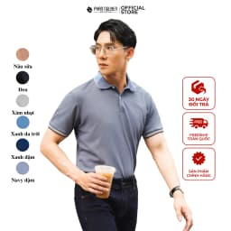 Thumbnail Áo thun có cổ cộc tay nam Phan Nguyễn, chất liệu cà phê kháng khuẩn, form thoải mái dễ phối APC.211 1