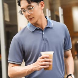 Thumbnail Áo thun có cổ cộc tay nam Phan Nguyễn, chất liệu cà phê kháng khuẩn, form thoải mái dễ phối APC.211 2
