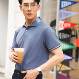 Thumbnail Áo thun có cổ cộc tay nam Phan Nguyễn, chất liệu cà phê kháng khuẩn, form thoải mái dễ phối APC.211 3