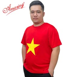 Thumbnail Áo thun cờ đỏ sao vàng, trang phục biểu diễn, dành cho bé gái và bé trai, size đến 100kg, Amazing 3