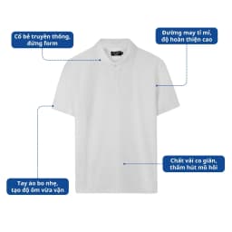 Thumbnail Áo Thun Cổ Polo AKUBA Form Slimfit Chất Vải Cotton Mềm Mịn Thoáng Khí Thoáng Mát | 01HE1055 2