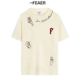 Thumbnail Áo thun cổ tròn POKER chất liệu cotton, thấm hút mồ hôi, thoáng mát, chuẩn form - FEAER 2