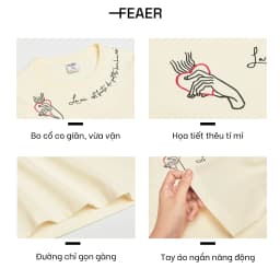 Thumbnail Áo thun cổ tròn POKER chất liệu cotton, thấm hút mồ hôi, thoáng mát, chuẩn form - FEAER 4