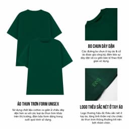Thumbnail Áo Thun Cổ Tròn và Polo Nam Nhiều Màu Vải Co Giãn 4 Chiều Thoáng Mát Form Suông Unisex ELNIDO 4