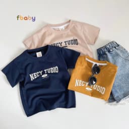 Thumbnail Áo thun cộc bé trai bé gái cotton in chữ Fbaby 2