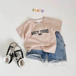 Thumbnail Áo thun cộc bé trai bé gái cotton in chữ Fbaby 4