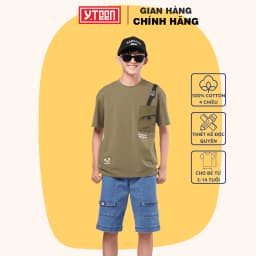 Thumbnail Áo Thun Cộc Tay Phối Túi YF Sành Điệu Cho Bé Trai Từ 37-62 KG EAY007-4 1