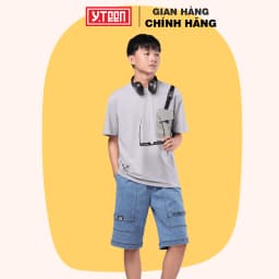 Thumbnail Áo Thun Cộc Tay Phối Túi YF Sành Điệu Cho Bé Trai Từ 37-62 KG EAY007-4 2