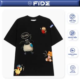 Thumbnail Áo thun CON CỪU FIDE phông trơn nam nữ cổ tròn FIDE SHAUN 15 1
