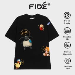Thumbnail Áo thun CON CỪU FIDE phông trơn nam nữ cổ tròn FIDE SHAUN 15 2